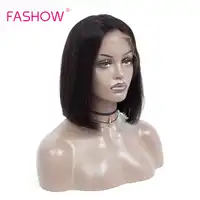 Fashow 13*4 Lace Frontal Wig Short Bob Wigs 150% Density Brazilian Human Hair Lace Wig With Baby Hair 8 10 12 14 16 18 20 Inches
