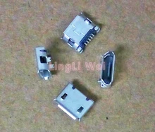 50pcs Computer connector MINI USB for mobile phone tablet 5PIN Short needle Flat port DIP2 Center distance 5.9mm SDT-235