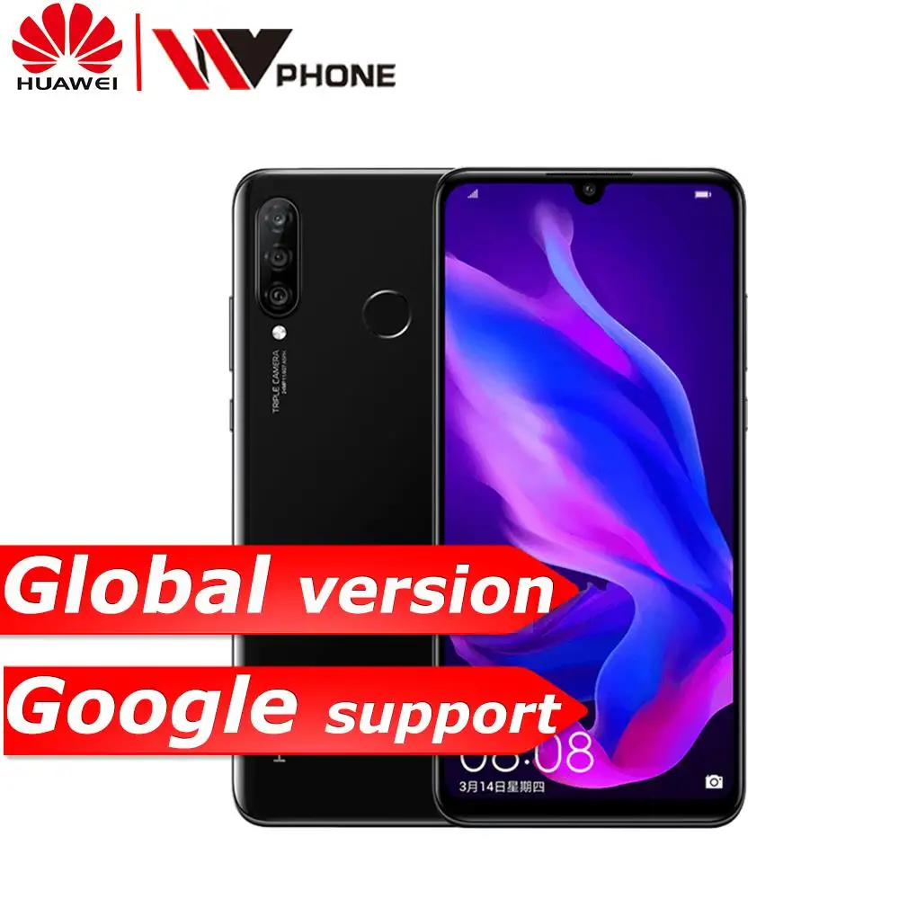 Huawei p30 lite, мобильный телефон, 6,15 дюймов, 3 тыловая камера, Кирин 710, четыре ядра, распознавание лица, Android 9,0, отпечаток пальца, ID