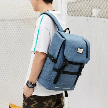 

2019 Vintage Oxford Men Backpack Women 15.6 Inch Laptop Backpack Men Large Capacity School Bag Travel Backpacks