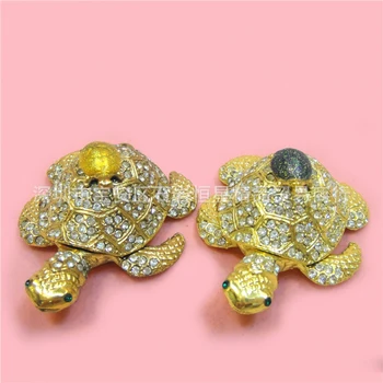 

European Chinese style Metal enamel painted Turtles tortoise model, home desktop decor decoration ornaments(A604)