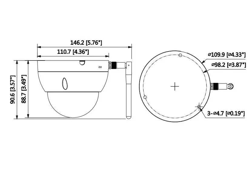 Dahua ip-камера 3MP IPC-HDBW1320E-W Камера Безопасности ИК Мини-купол сетевая камера Wi-Fi