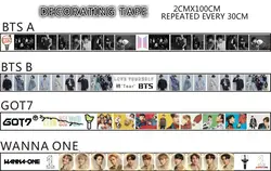 [MYKPOP] BTS DecoratingTape DIY дневник альбом стикеры KPOP вентиляторы коллекция 10 м/roll SA18060608