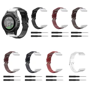 

26mm Smart Watch Strap For Garmin fenix3 ,fenix3 HR,fenix3Sapphire Genuine Leather Watch Band For Garmin D2 Bravo, Descent Mk1
