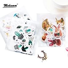 40pcs/lot Cute Animals Plants Mini Paper Sticker Set Decoration Diy Ablum Diary Scrapbooking Stationery Stickers School Supply