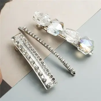 

2020 New 3PCS Fashion Korea Chic Crystal Hairpins White Crystal Rhinestones Hair Clip Hairpins Women Hair Accessories Hairgrip