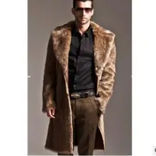 B мужское меховое пальто, зимняя верхняя одежда из искусственного меха с одной стороны, пальто, Мужская парка в стиле панк, куртки, длинные кожаные пальто, одежда из натурального искусственного меха