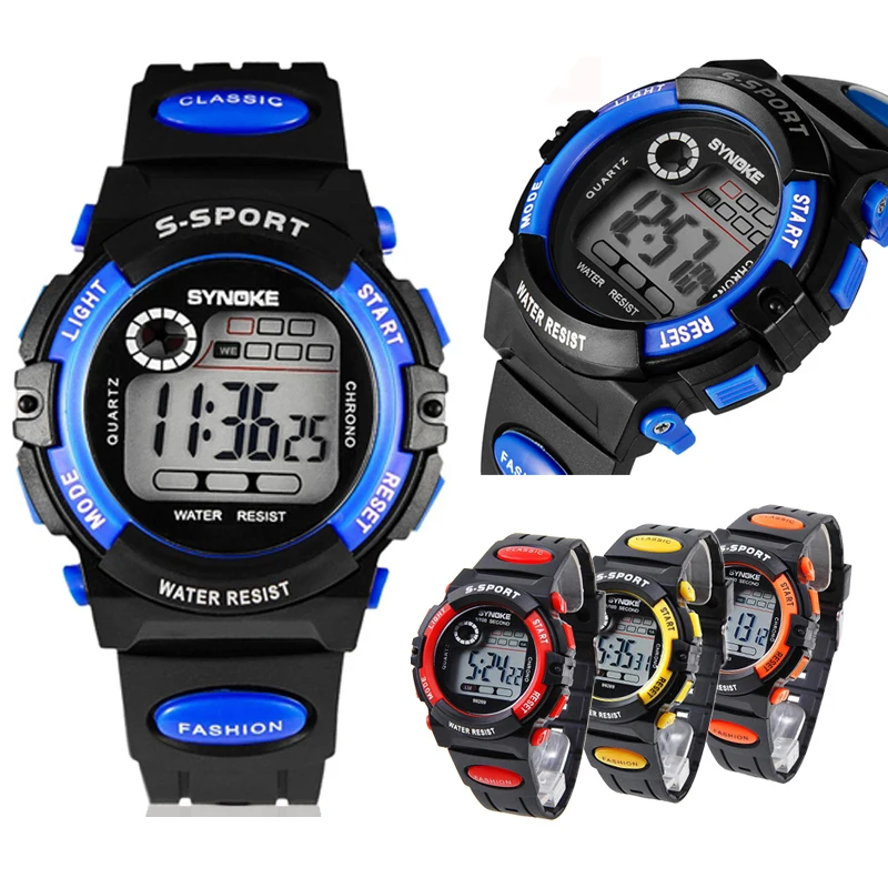

Waterproof Child Boys Sports Electronic Quartz Watch TT@88