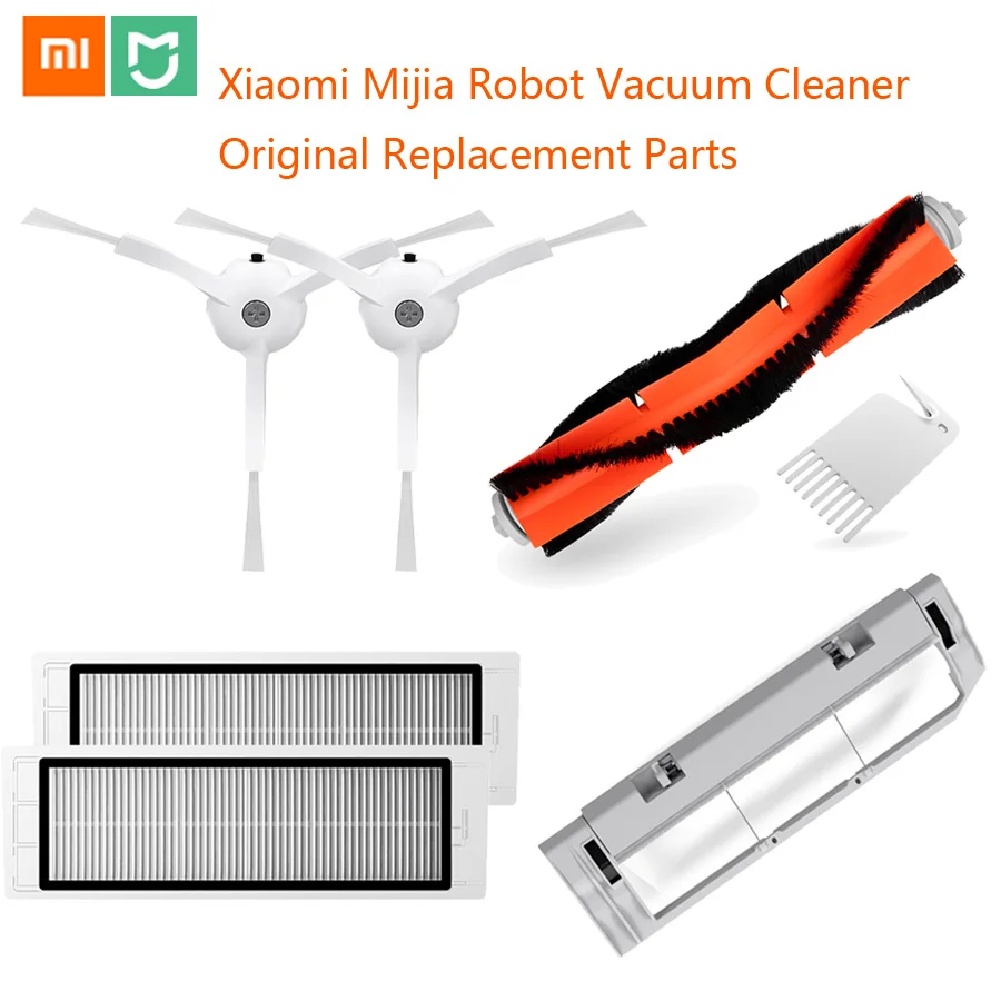 

Original Xiaomi Mijia Robot Vacuum Cleaner HEPA Filter Main Brush Cleaning Tool Side Brush Rolling Brush Cover Replacement Part