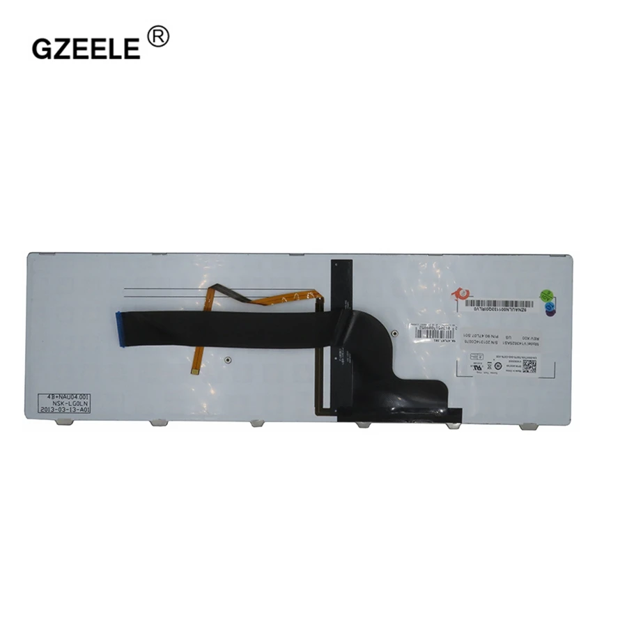 GZEELE New English for Dell Inspiron 15 7537 7000 laptop Keyboard with backlight silver 15-7000 Ser
