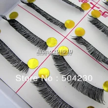 10 пар ручной работы черный Накладные ресницы Мода ресниц Макияж F23