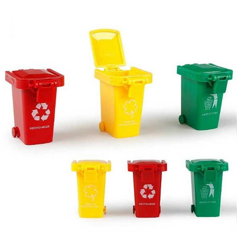 Random Color Mini Car Trash Garbage Can Waste bin