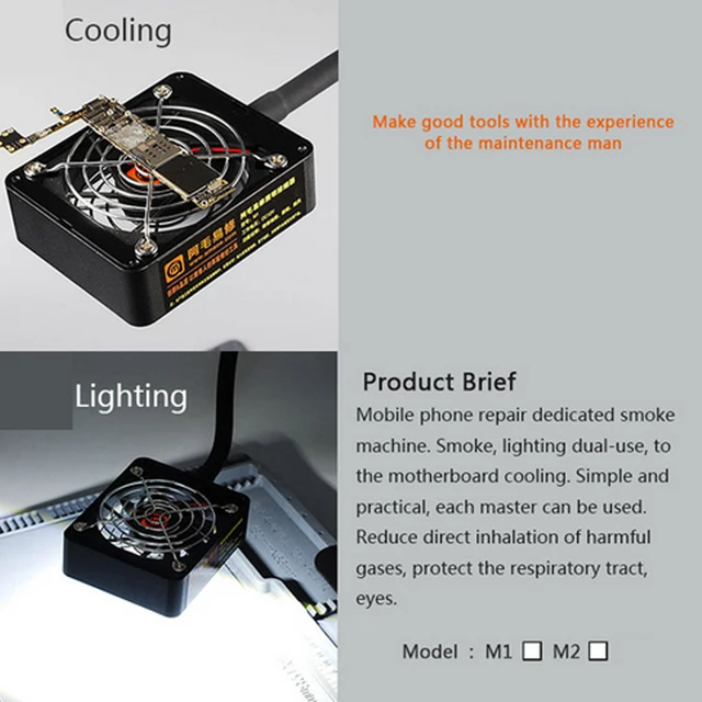 220V LED Exhaust Fan Soldering Iron Air Blower Soldering Station Welding Smoking Device Remover Fume Instrument Blow Repair Tool