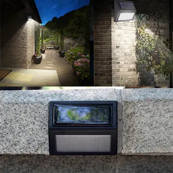 

2psc 6LED Solar Stairs Aisle Lights Ladder Lights Landscape Garden Outdoor Waterproof Wall Lights