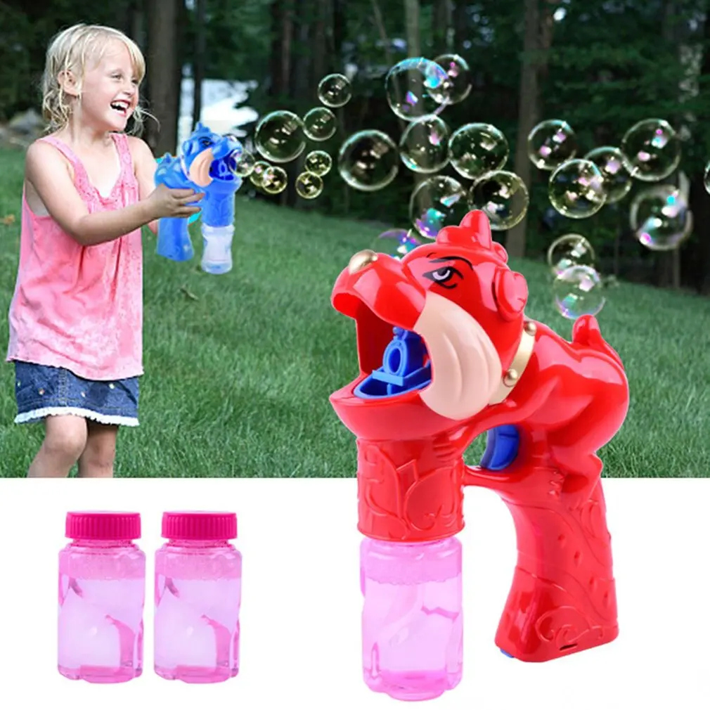 Kids Funny Cartoon Dog Bubble Blowing Machine Toys Automatic Flashing Music Children Colorful Soap Bubbles Toys Gift New sale