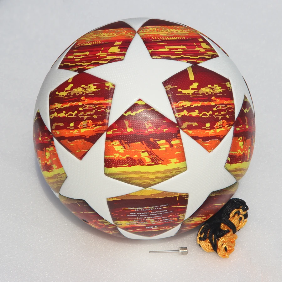 

Red Madrid 19 Final Balls 2019 finals Soccer Ball Size 5 Match football ball PU high grade seamless paste skin