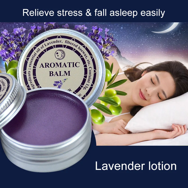 

Lavender Aromatic Balm Help Sleep Soothing Cream Essential Oil Insomnia Care SSwell