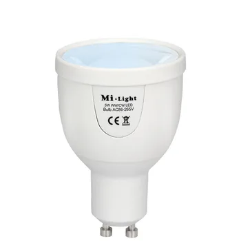 

Milight FUT011 5W GU10 Dual White Led Spotlight 2.4G Wireless Led Lamp Dimmable Smart Milight Led Light AC100-240V
