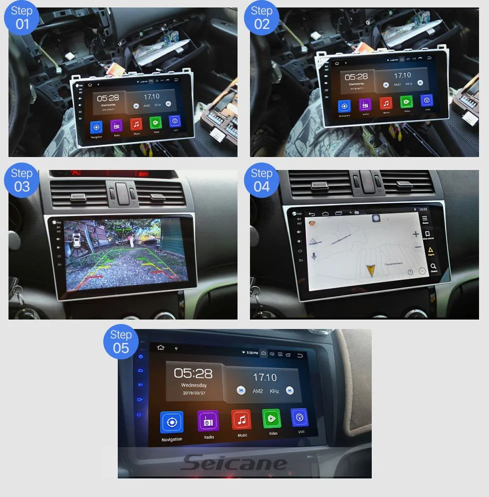 Clearance Seicane Car Multimedia Palyer For 2008 2009 2010-2015 Mazda 6 Ruiyi 10.1 Inch Android 9.0 HD Full 1024*600 Touchscreen Car Radio 2