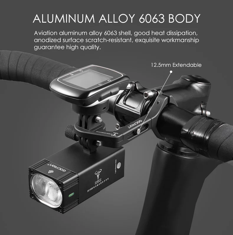 Top Gaciron Intelligent V7D-1000/1600Lumen Mountain Bicycle Light Front USB Rechargeable IPX6 Waterproof Bicycle Light For Race 12