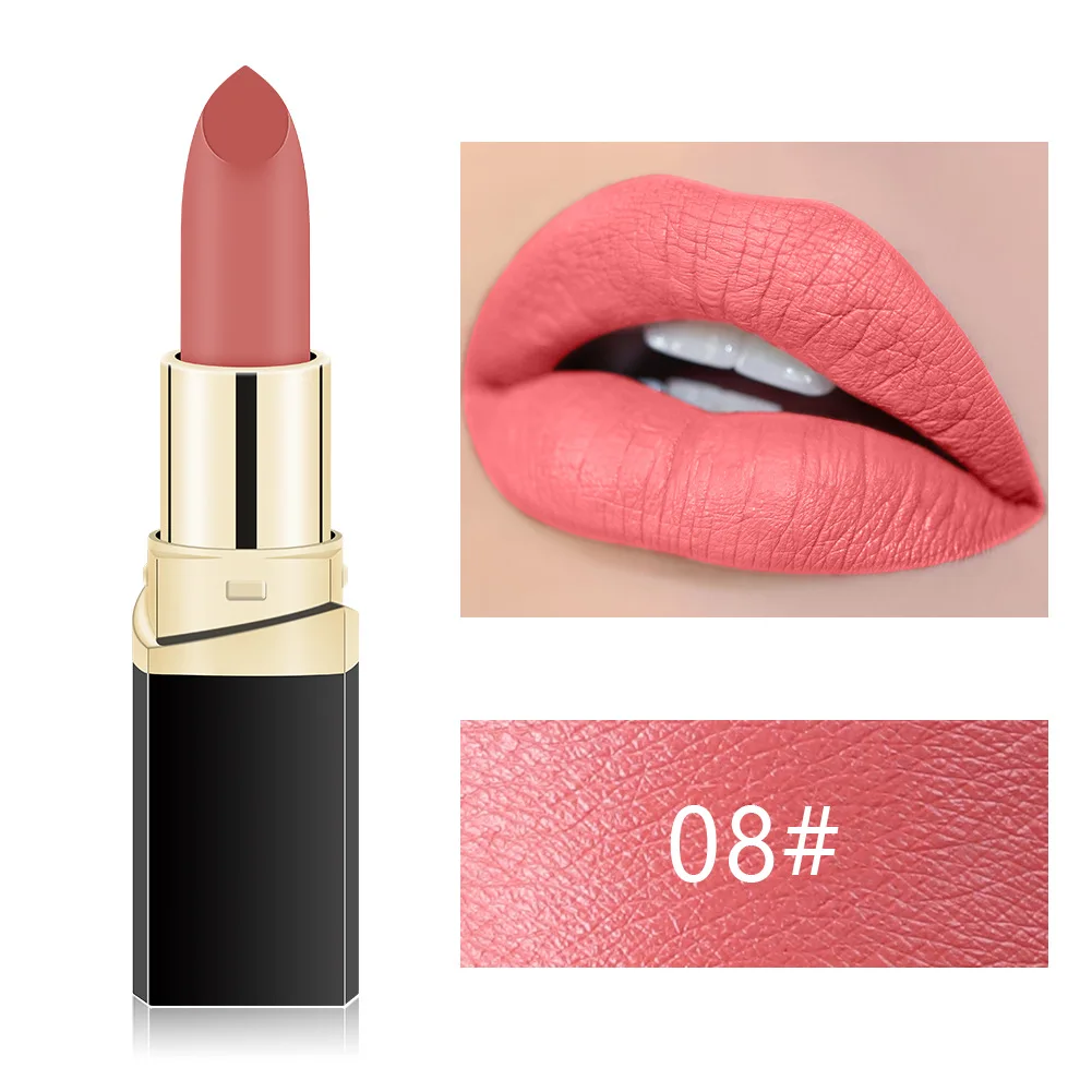 MISS ROSE Lipstick Matte Waterproof Make Up Long Lasting Lip Stick 42 Colors Easy To Wear Lipstick Lips Makeup Mate Lipstick