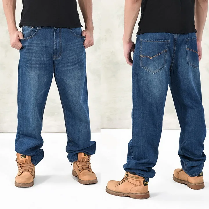 Новинка, модные Мешковатые стильные мужские джинсы в стиле хип-хоп, свободные, с большим карманом, для мальчиков, скейтборд, рэп, панк, потертые, размера плюс 30-44, 46 - Цвет: US SIZE 1771