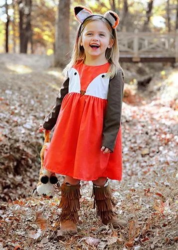 От 1 до 5 лет девочки хлопок платье животное бренд лето принцесса Вечеринка платье мультфильм лиса Robe Fille Детский костюм для детей дропшиппинг