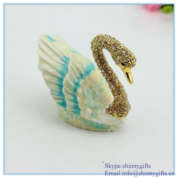 

Special Offer Handmade Rhinestone Elegant Swan Shape Jewelry Box Jewelry Storage Box