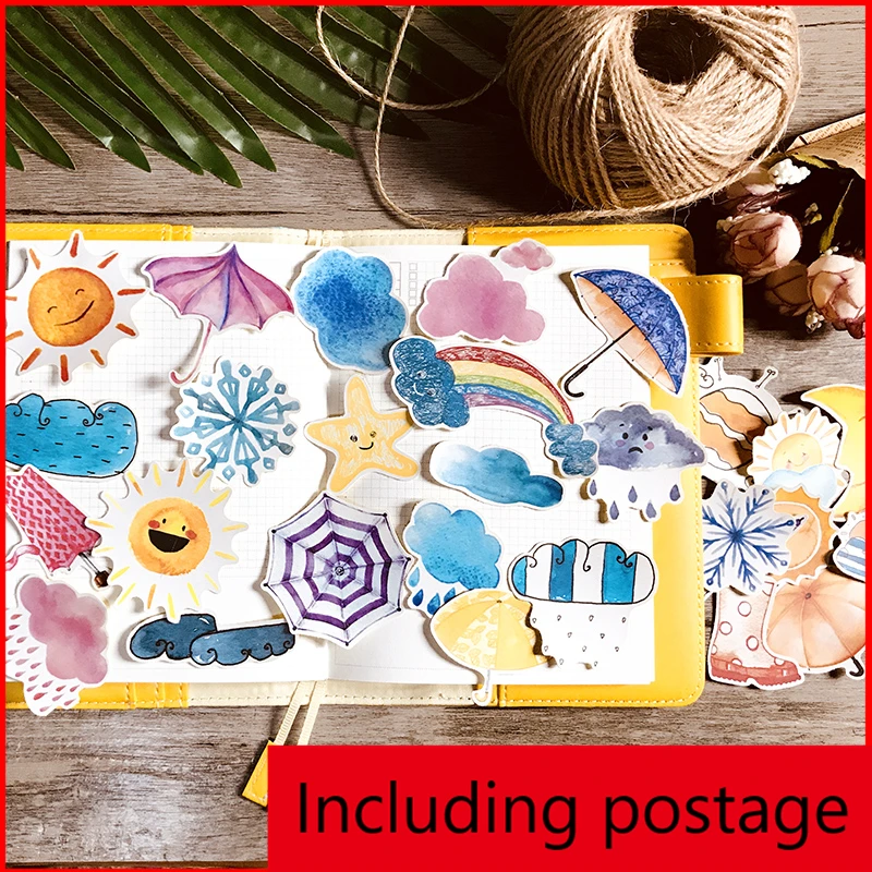 

28 pcs Weather snowf personalized scrapbook Stickers scrapbooking material personalized sticker happy planner decoration craft