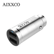 AIXXCO двойной Переходник usb для зарядки в машине 2 usb порта Led 4.8A Смарт автомобильное зарядное устройство для Iphone samsung телефон автомобиля