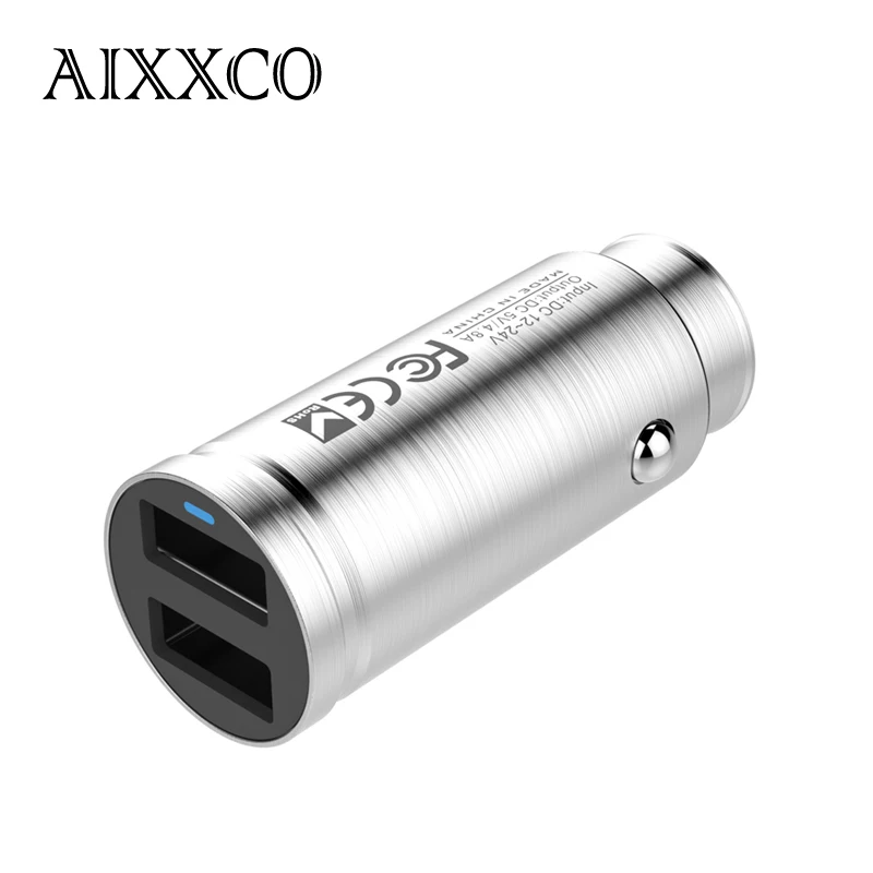 

AIXXCO Dual Usb Car Charger Adapter 2 usb Port Led 4.8A Smart Car-charger for Iphone Samsung Phone car
