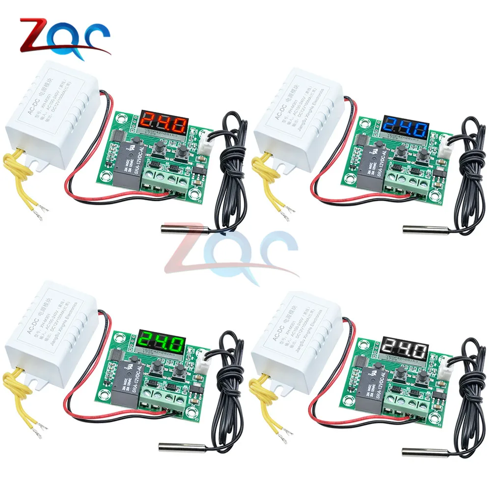 W1209 AC 110 V-220 V светодиодный цифровой термостат контроль температуры термометр термо контроль ler модуль переключателя w/источник питания AC-DC