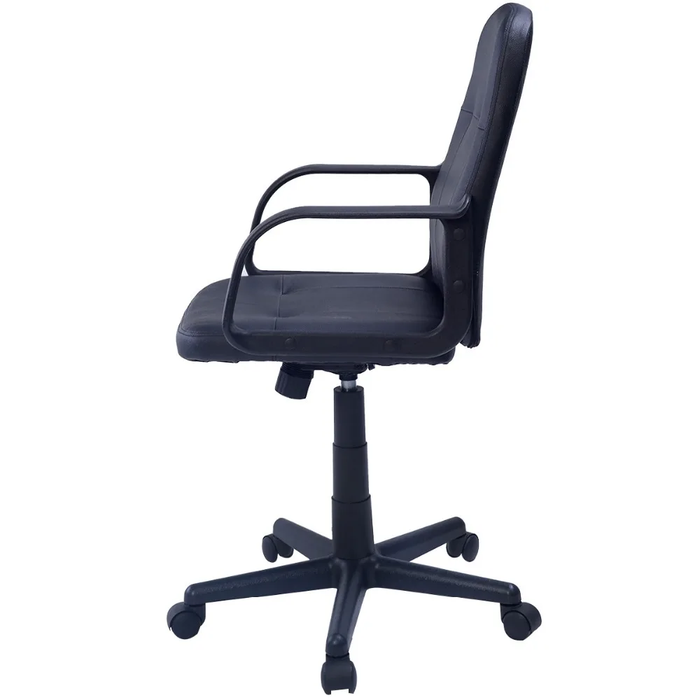 promotion black office swivel chair faux leather computer work desk