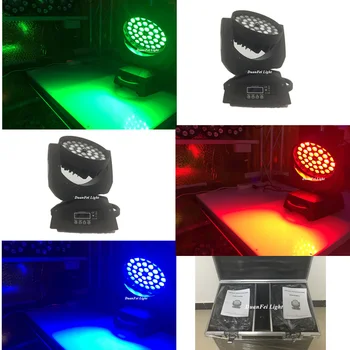 

(Roadcase) 6pcs dj lights moving head wash 36x18w rgbwa uv 6in1 dmx wash zoom led moving head