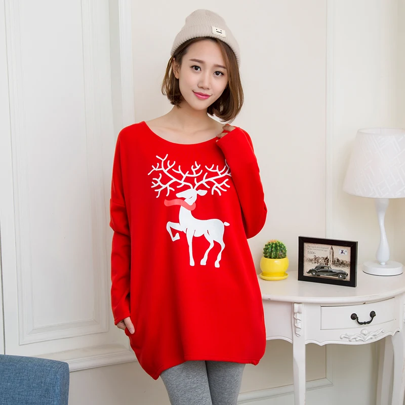 2017 maternity clothing fashion plus velvet thickening maternity top