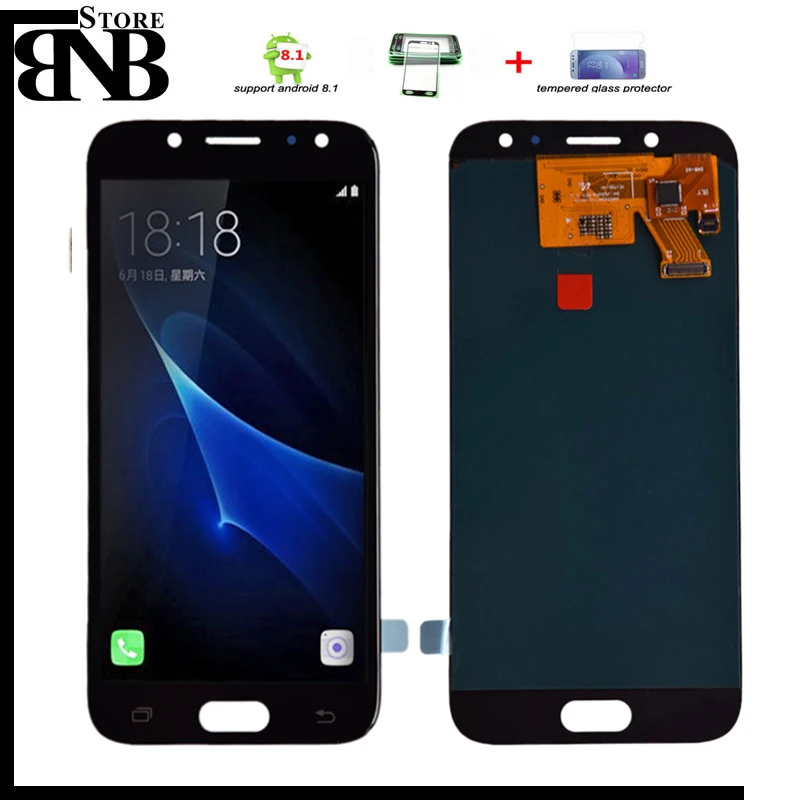 Дешево Оригинальный 5,2 Amoled font b lcd b font для Samsung Galaxy J5 2017 j530 J530F AMOLED font b lcd b font дисплей кодирующий преобразователь сенсорного экрана в сборе J5 Pro 2017