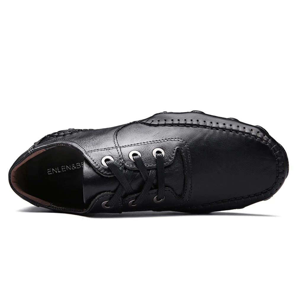 Men's Casual Shoes Hot Sale Lace-Up Male Adult Genuine Leather Autumn Winter Walking Driver Quality Footwear Zapatos Sapato 2019