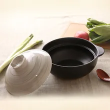 Керамический горшок суповая огнеупорная Глина Керамическая газовая высокотемпературная стойкая каменная кастрюля для здоровья каша термоустойчивая кухонная утварь открытого пламени 2л