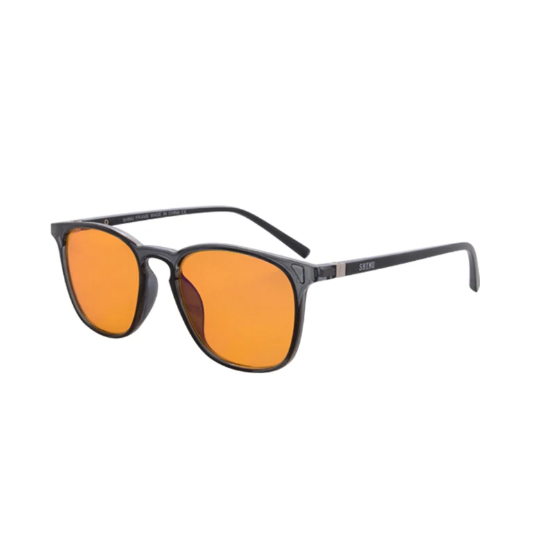 UV400 Анти-синий луч компьютерные очки антиусталость переход солнцезащитные очки UV400 синий луч Блокировка фотохромные солнцезащитные очки SH075 - Цвет оправы: C3 orange lenses