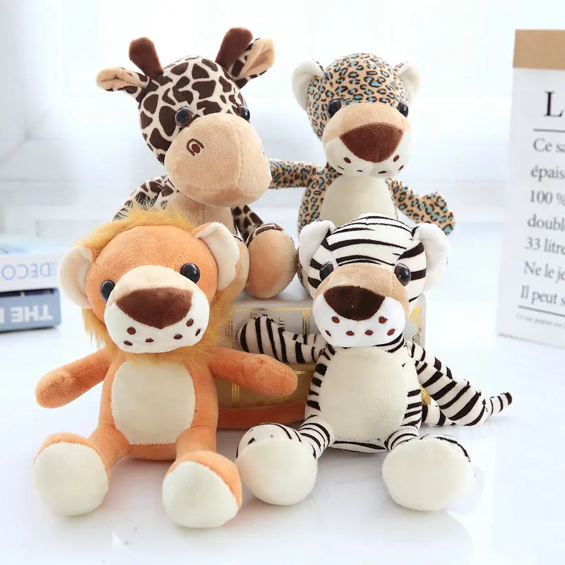 1pcs 8" stuffed forest animals cartoon Giraffe plush tiger baby cuddly toy Gifts and presents