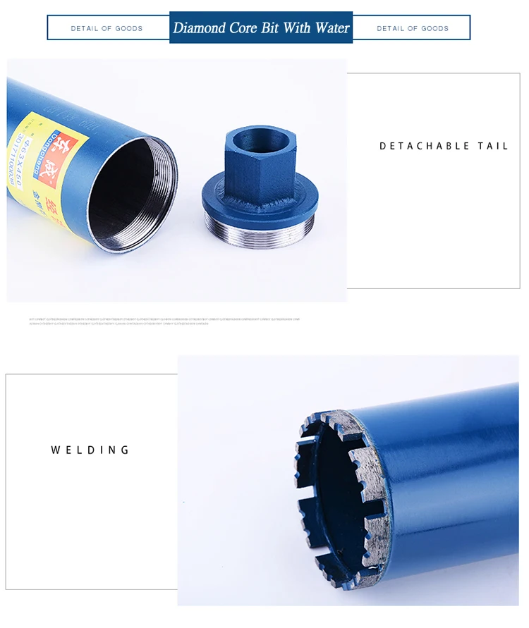 Diameter 20-76mm*370mm Dry Diamond Core Bit 51x370mm Water Diamond Drill Bit For Wall, Reinforced Concrete, Bridge Drilling Hole