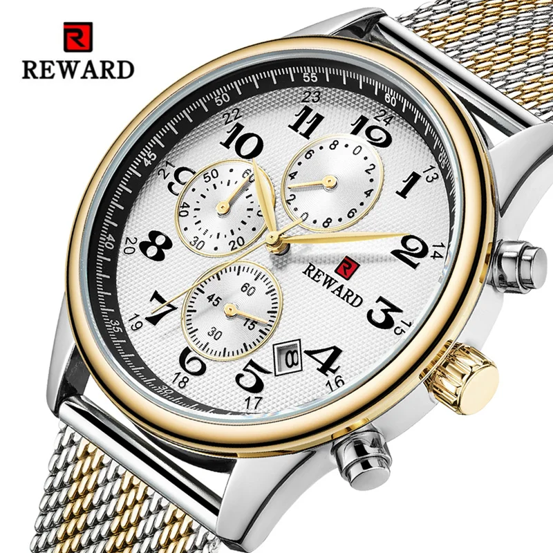 

REWARD Watch Men Relogio Masculino Chronograph Sport Watch New Brand Luxury Waterproof Men Watch Fashion Men's Watch Date Clock