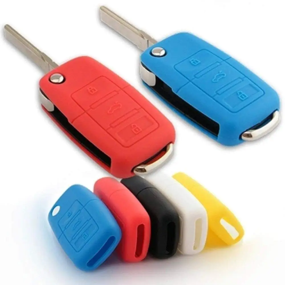 Силиконовый чехол для ключа VW Polo Golf 6 Tiguan Touran Touareg EOS New Lavida Beetle Jetta Skoda Octavia Fabia с 3