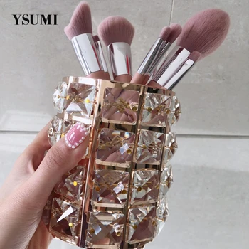 

YSUMI Crystal Storage Holder Stand Cosmetic Brush Makeup Holder Makeup Jewelry Display Stands Storage Box organizer