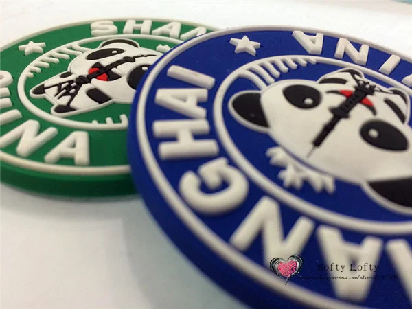 Chinese Tradiontal Rubber Fridge Magnets Shanghai Tourism Round Panda Styles - 2