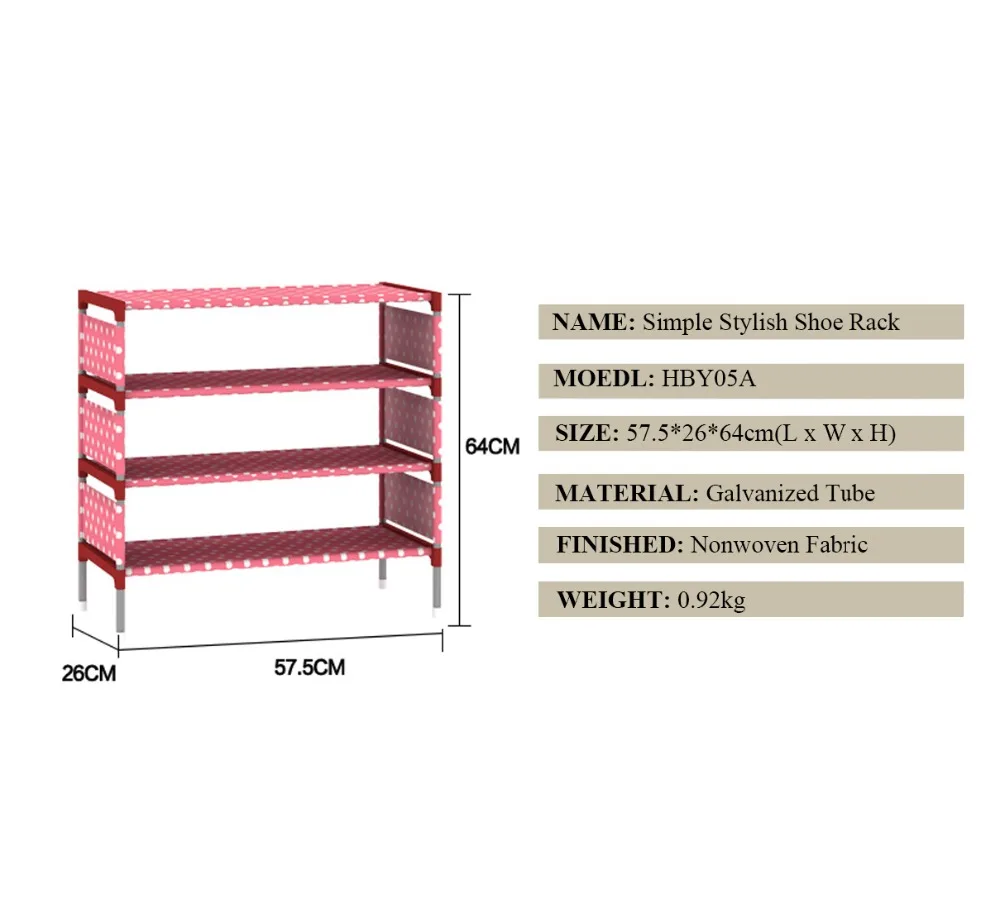 بسيطة 3 تيير رف الأحذية محبوكة الإطار المعدني بسهولة تجميعها خزانة الأحذية خزانة مساحة للتخزين المدخل أداة تنظيم الأحذية
