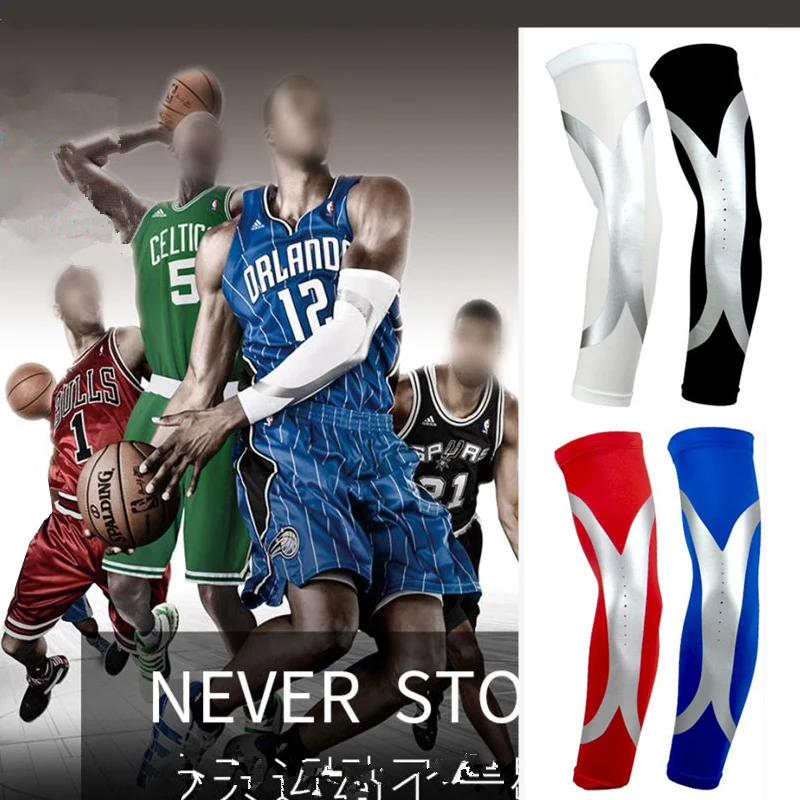 

Compression Arm Sleeve Gym Sports Safety Basketball Elbow Support Pads Arm Warmers Volleyball Fitness Guards UV Protection Cover