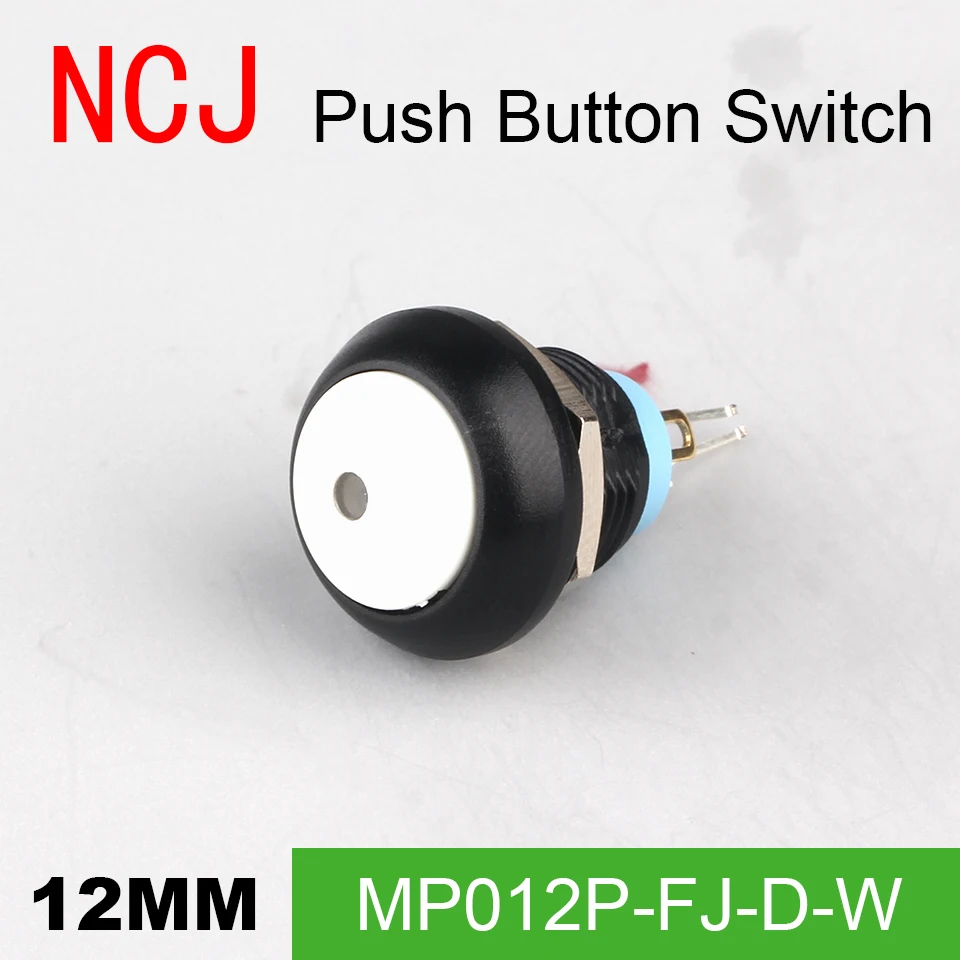NCJ MP12 PC кнопочный переключатель мгновенного действия семь цветов со светодиодной
