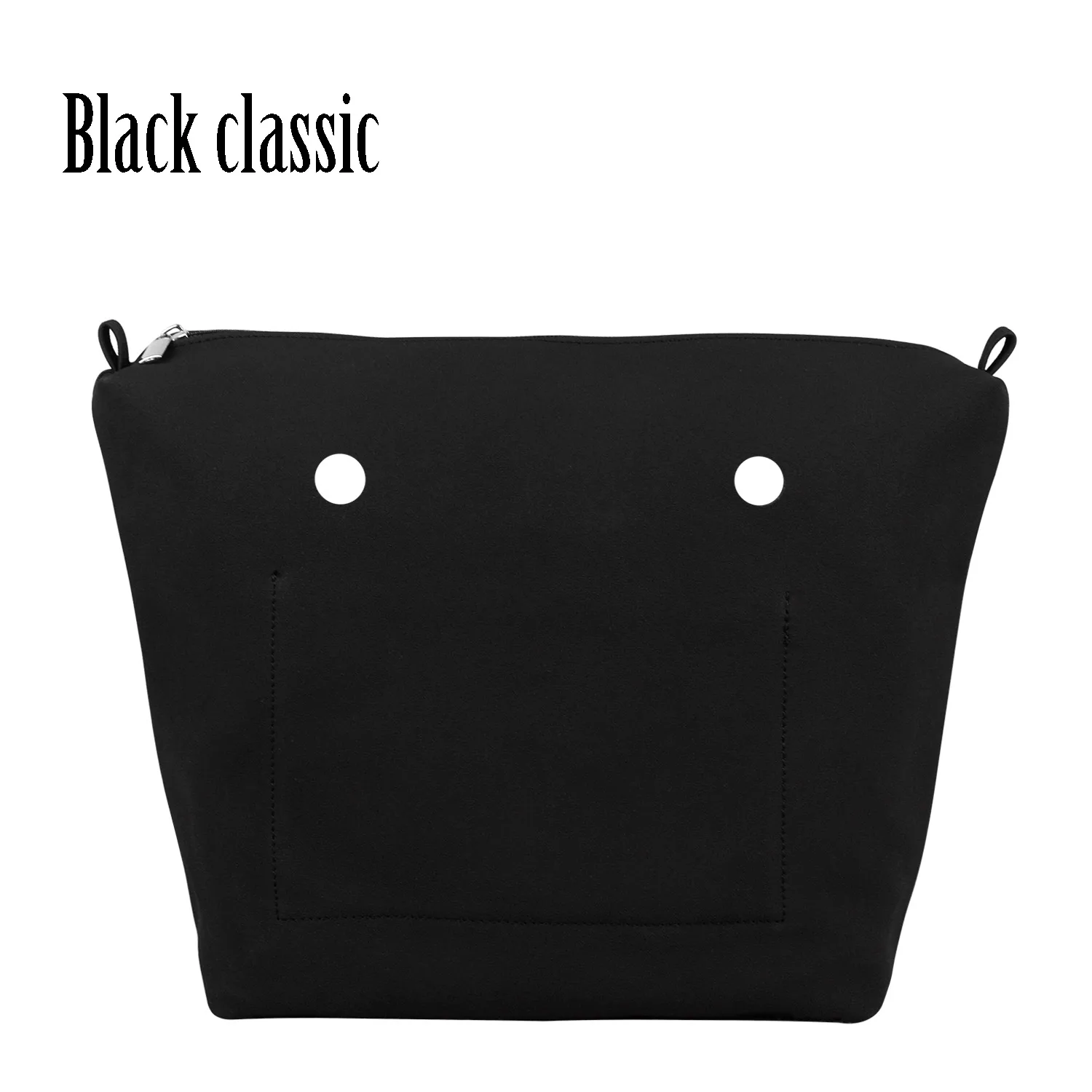 TANQU Пу нубук матовая кожа водонепроницаемая внутренняя подкладка карман на молнии для Obag Классическая Мини Подкладка Вставка для O BAG - Цвет: black classic