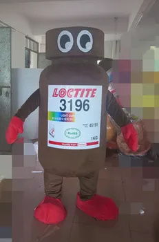 

100% in-kind shooting Brown bottle mascot costume for adults bottle mascot